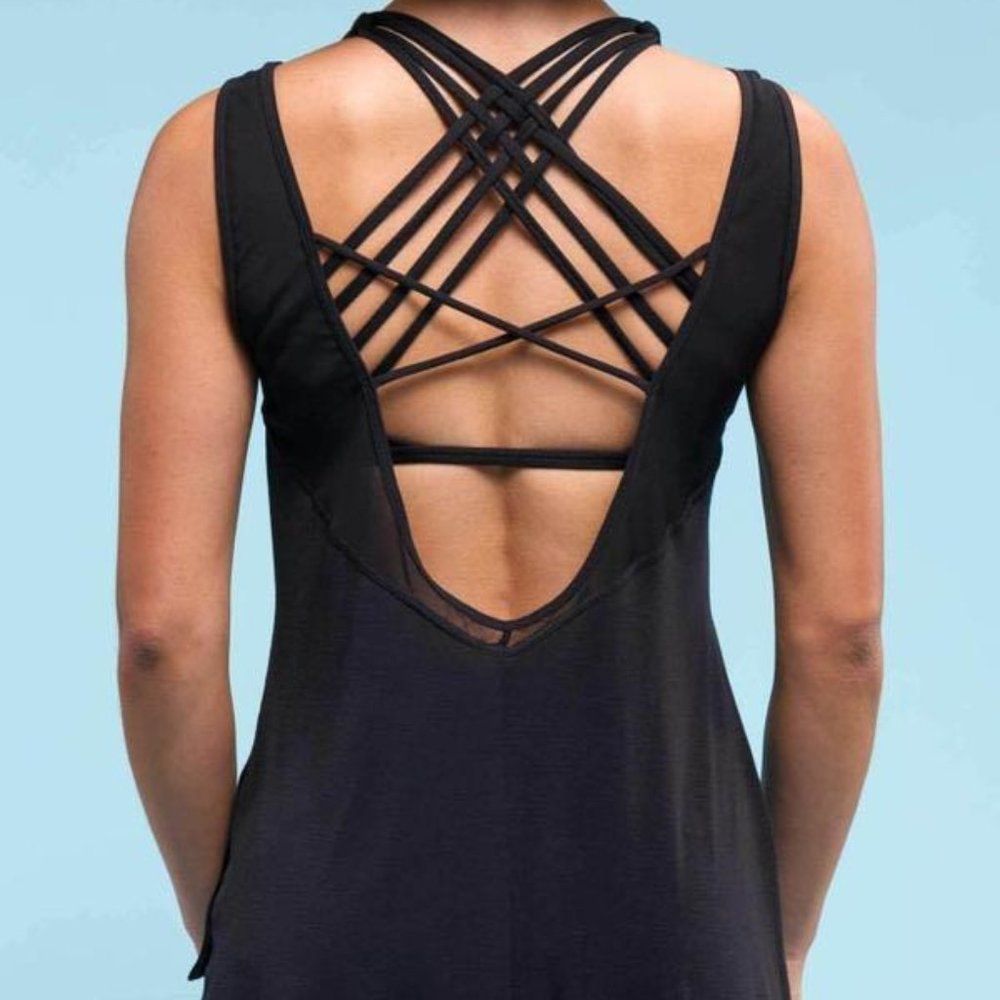 POPFLEX Black Mesh Tank Top - Picture 8 of 10